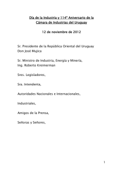 Descargar discurso Sr. Washington Burghi - C&aacute;mara de Industrias