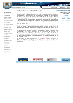 La Fundaci&oacute;n Datos de contacto C&oacute;mo llegar - Cortes de Arag&oacute;n