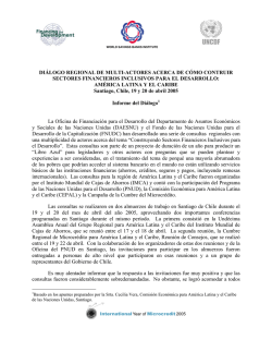 DI&Aacute;LOGO REGIONAL DE MULTI-ACTORES ACERCA DE C&Oacute;MO