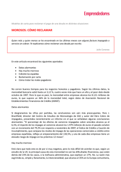 MOROSOS: C&Oacute;MO RECLAMAR