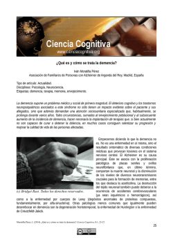 &iquest;Qu&eacute; es y c&oacute;mo se trata la demencia? - Medina de Psicolog&iacute;a