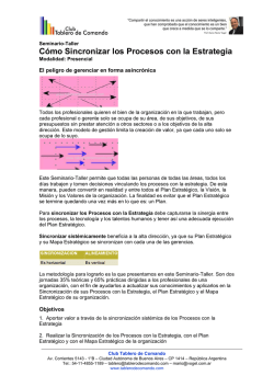 C&oacute;mo Sincronizar los Procesos con la Estrategia