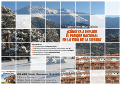 &iquest;C&Oacute;MO VA A INFLUIR EL PARQUE NACIONAL EN LA VIDA DE LA