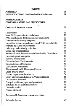 Una Revoluci&oacute;n Ciudadana 19 PRIMERAPARTE C&Oacute;MO GANAMOS