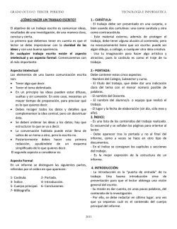 &iquest;C&Oacute;MO HACER UN TRABAJO ESCRITO? El objetivo de un trabajo