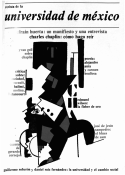 fra&iacute;n huerta: un manifiesto y una entrevista charles chaplin: c&oacute;mo