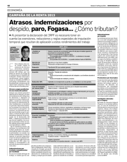 Atrasos,indemnizacionespor despido,paro, Fogasa...&iquest;C&oacute;mo tributan?