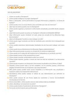 TIPS DE CHECKPOINT 1. &iquest;C&oacute;mo se accede a Checkpoint? 2