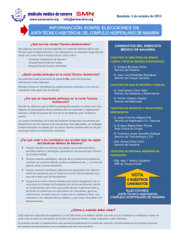 &iquest;C&oacute;mo y cu&aacute;ndo debo votar? CANDIDATOS DEL SINDICATO