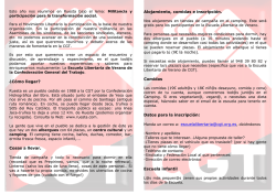 &iquest;C&oacute;mo llegar? Cosas a llevar. Alojamiento, comidas e inscripci&oacute;n