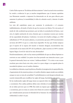 Carlos Taibo expone en &ldquo;En defensa del decrecimiento&rdquo; c&oacute;mo la