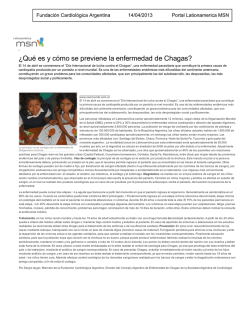 &iquest;Qu&eacute; es y c&oacute;mo se previene la enfermedad de Chagas?