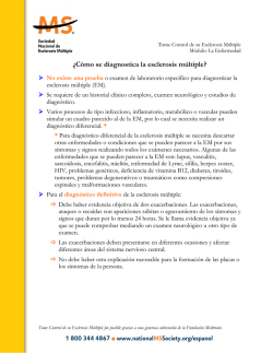 &iquest;C&oacute;mo se diagnostica la esclerosis m&uacute;ltiple? - National Multiple