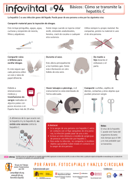 C&oacute;mo se transmite la hepatitis C - Grupo de Trabajo sobre