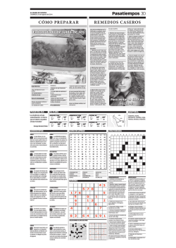 Pasatiempos 3D C&Oacute;MO PREPARAR REMEDIOS CASEROS