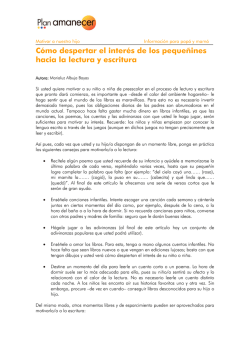 C&oacute;mo despertar el inter&eacute;s de los peque&ntilde;ines hacia la lectura y