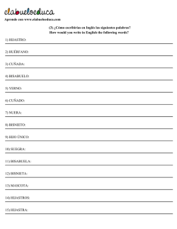 (3) &iquest;C&oacute;mo escribir&iacute;as en Ingl&eacute;s las siguientes - The way we learn