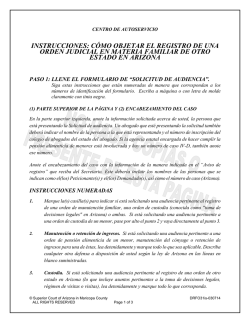 INSTRUCCIONES: C&Oacute;MO OBJETAR EL - Superior Court