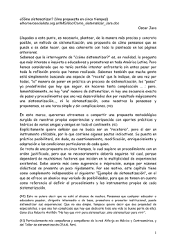 &iquest;C&oacute;mo sistematizar