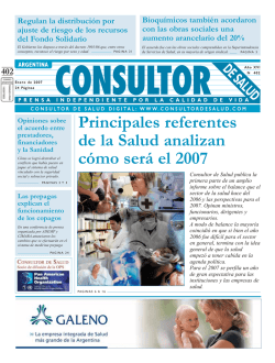 Principales referentes de la Salud analizan c&oacute;mo ser&aacute; el 2007
