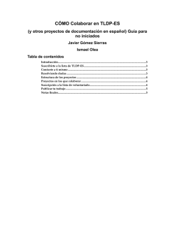 C&Oacute;MO Colaborar en TLDP-ES - Ibiblio