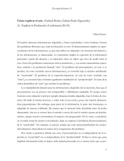 C&oacute;mo explicar el arte - Flusserstudies.net