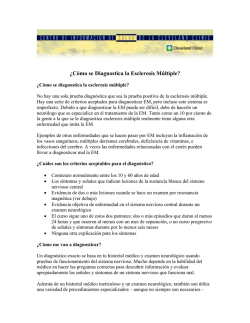 &iquest;C&oacute;mo se Diagnostica la Esclerosis M&uacute;ltiple? - Cleveland Clinic
