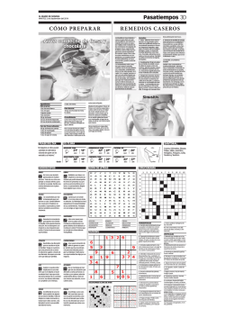 Pasatiempos 3D C&Oacute;MO PREPARAR REMEDIOS CASEROS