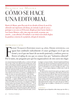 C&Oacute;MO SE HACE UNA EDITORIAL - Letras Libres
