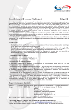 Microdeleciones del Cromosoma Y (AZFa, b y c - BIOGENOMIC