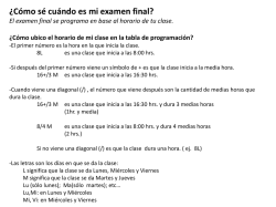 &iquest;C&oacute;mo s&eacute; cu&aacute;ndo es mi examen final? - CASA