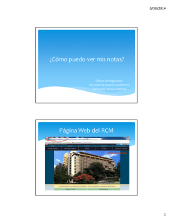 &iquest;C&oacute;mo puedo ver mis notas? P&aacute;gina Web del RCM - Recinto de