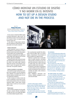 C&Oacute;MO MONTAR UN ESTUDIO DE DISE&Ntilde;O Y NO MORIR EN EL