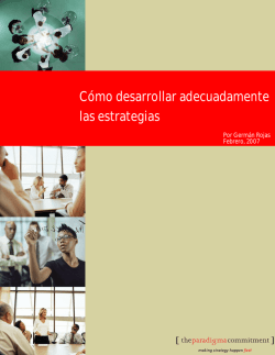 C&oacute;mo desarrollar adecuadamente las estrategias - The Paradigma