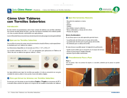 C&oacute;mo Unir Tableros con Tornillos Soberbios - Arauco
