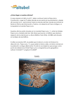 &iquest;C&oacute;mo llegar a nuestras oficinas? Si viene desde la N-340 o la AP