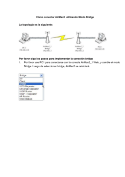 C&oacute;mo conectar AirMax2 utilizando Modo Bridge La - Marketing IT