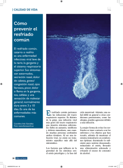 C&oacute;mo prevenir el resfriado com&uacute;n - Revista 60 y m&aacute;s