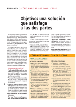 &iquest;C&oacute;mo manejar los conflictos? - Revista Consumer