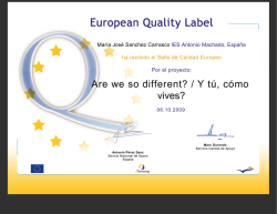 Are we so different? / Y t&uacute;, c&oacute;mo vives? - IES Antonio Machado