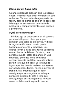 C&oacute;mo ser un buen l&iacute;der Algunas personas - Carmen Pineda