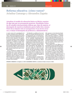 Reforma educativa: &iquest;c&oacute;mo vamos? Ariadna Camargo y Alexandra