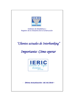 Importante: C&oacute;mo operar - ieric