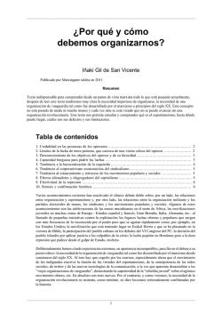 &iquest;Por qu&eacute; y c&oacute;mo debemos organizarnos? - Matxingunea