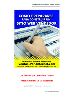 C&oacute;mo Prepararse para Construir un Sitio Web Vendedor -Template