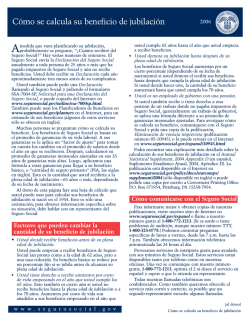 C&oacute;mo se calcula su beneficio de jubilaci&oacute;n - Social Security