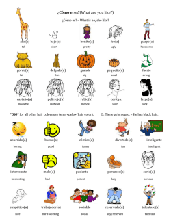 &iquest;C&oacute;mo eres?(What are you like?) - Renton School District