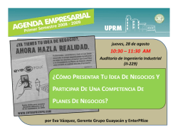 10:30 &ndash; 11:30 AM &iquest;C&Oacute;MO PRESENTAR TU IDEA DE NEGOCIOS Y