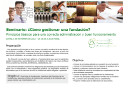 Seminario: &iquest;C&oacute;mo gestionar una fundaci&oacute;n? - Asociaci&oacute;n de