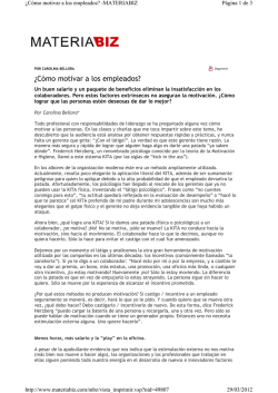 &iquest;C&oacute;mo motivar a los empleados? - Adrisur